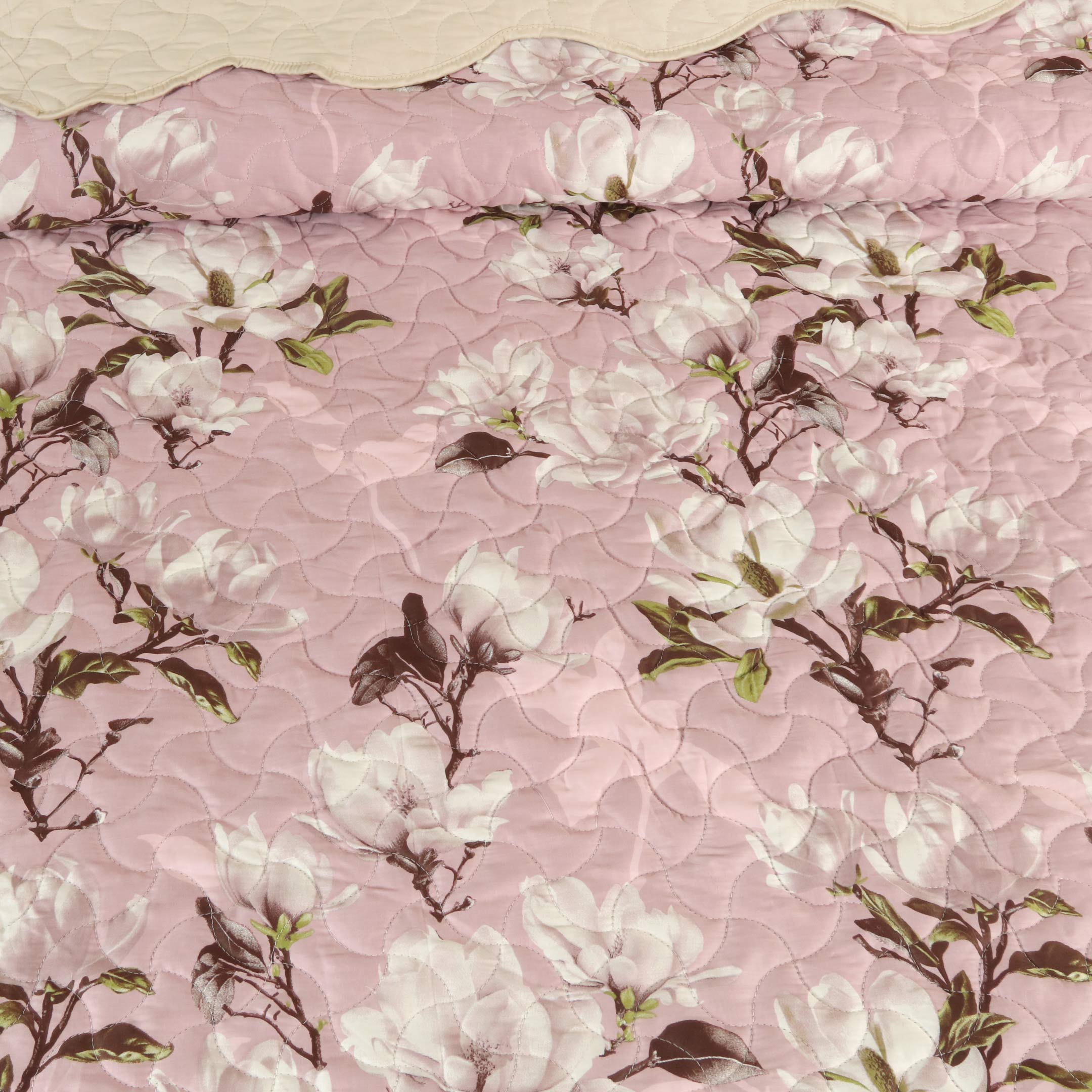 Petal Grace Quilted Summer Bedspread 3PCS Set