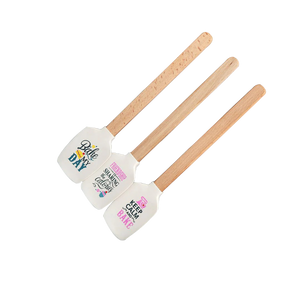 Bamboo Wood Silicone Spoonula