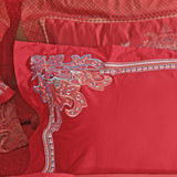 Sangria Cotton Jacquard Yarn Dyed Bedding Set- 10 Pcs