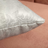 Weave Embossed Velvet Cushion Cover Silver