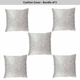 Weave Embossed Velvet Cushion Cover Silver