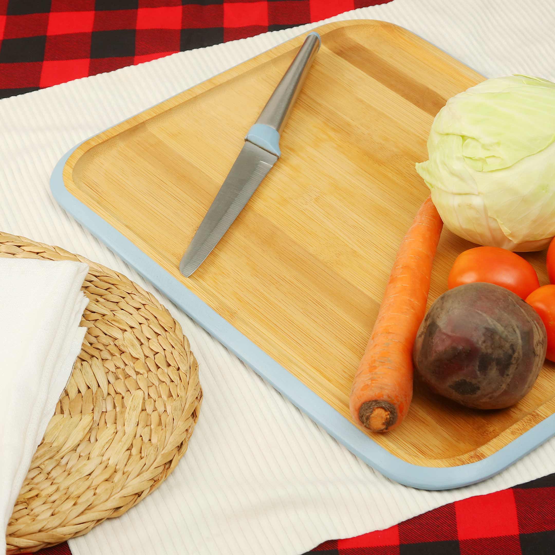 Tessie & Jessie Bamboo Wood Serving Tray