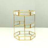 Vintage Gold Plated Makeup Vanity Tray