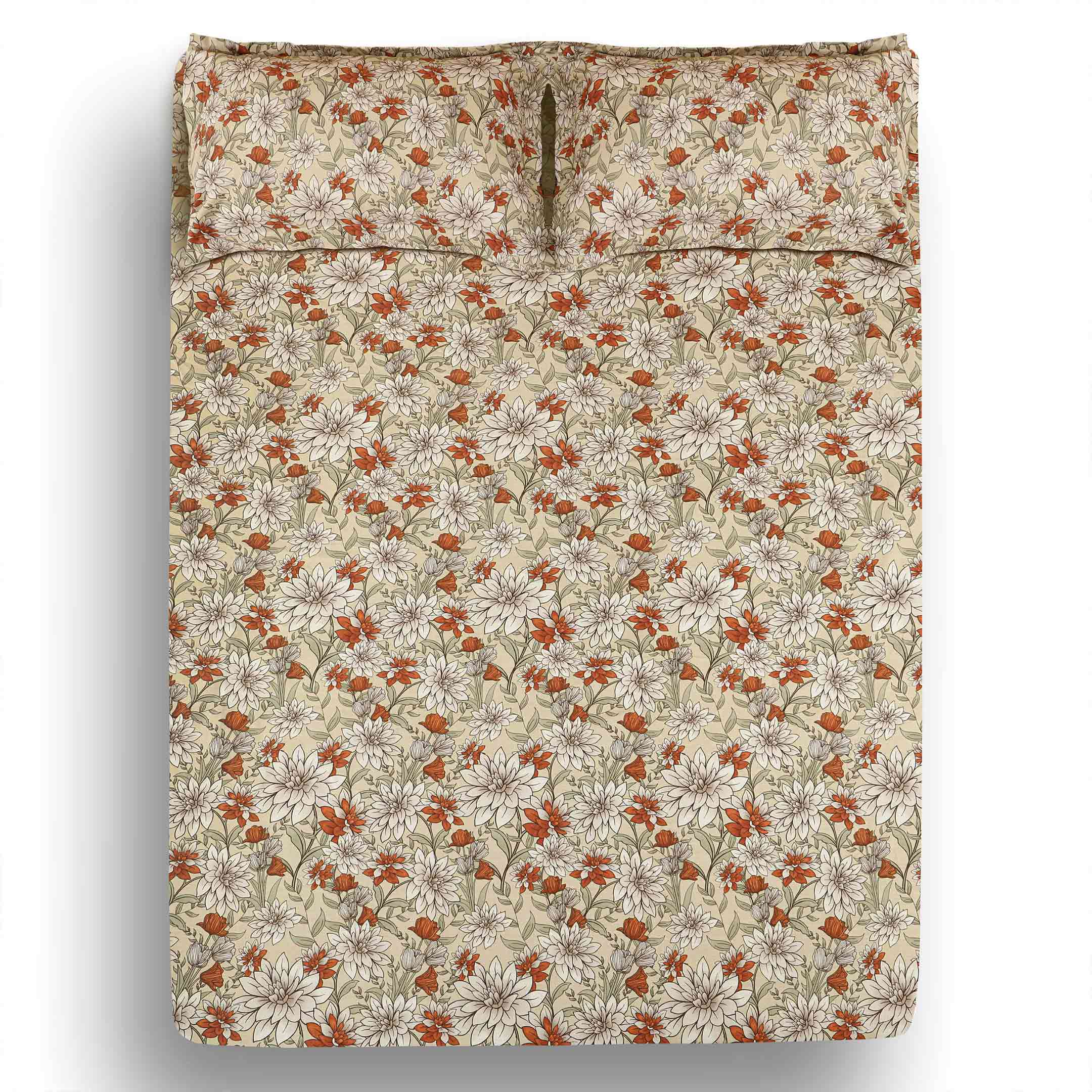 Vintage Garden Escape – Floral Bedsheet