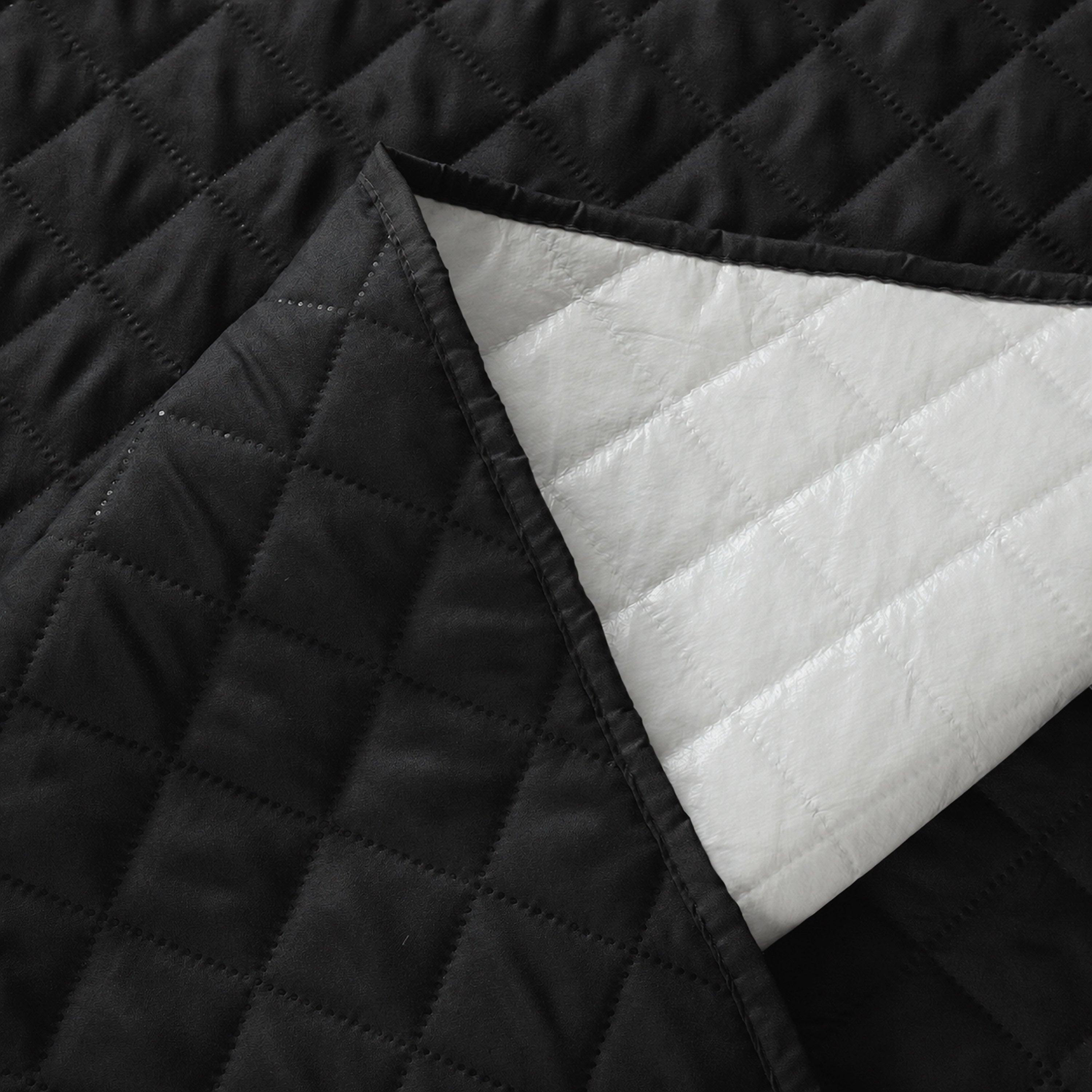 Waterproof Quilted Mattress Protectors Fitted Black