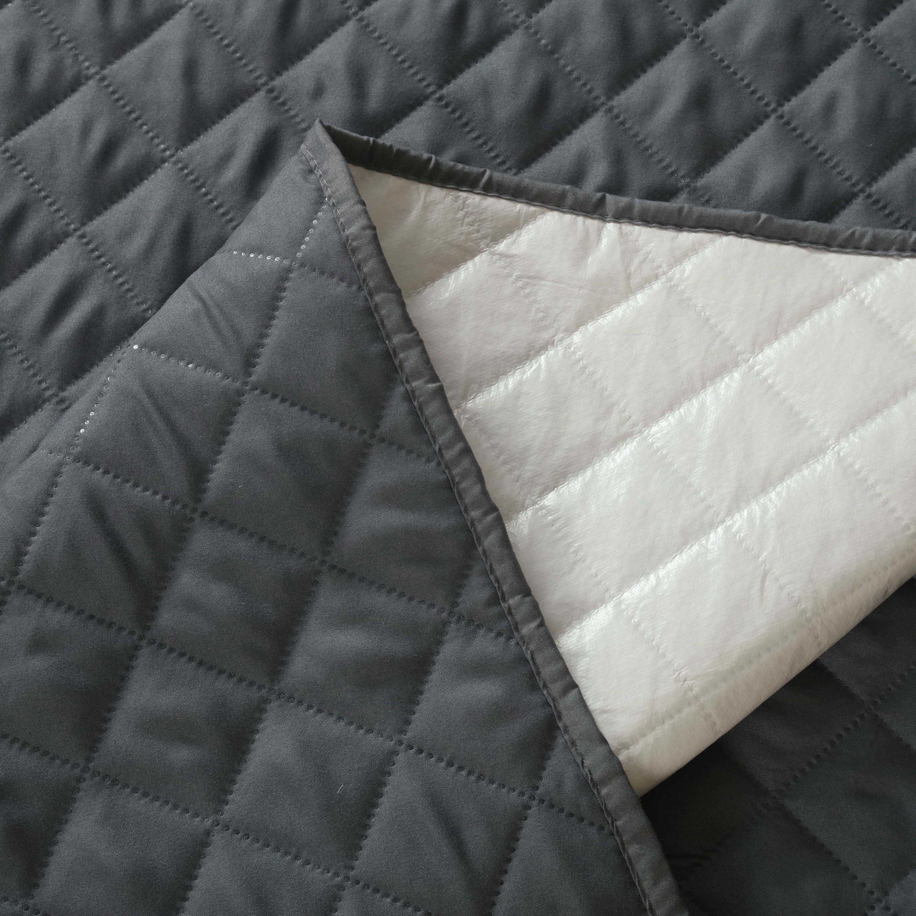 Waterproof Quilted Mattress Protectors Fitted Grey