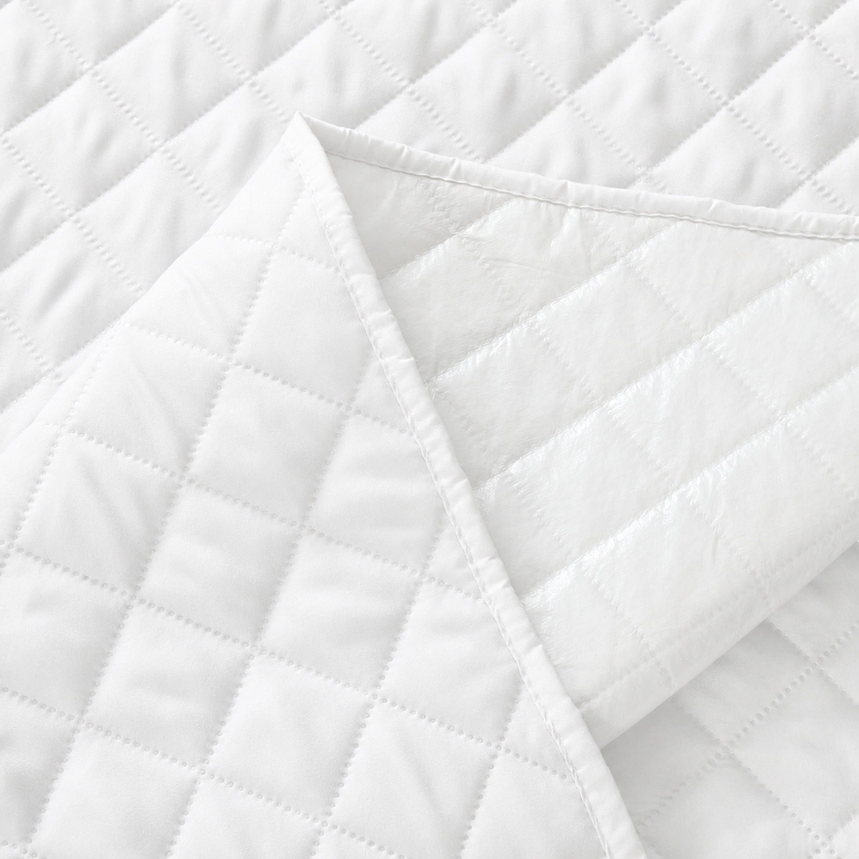 Waterproof Quilted Mattress Protectors Fitted White