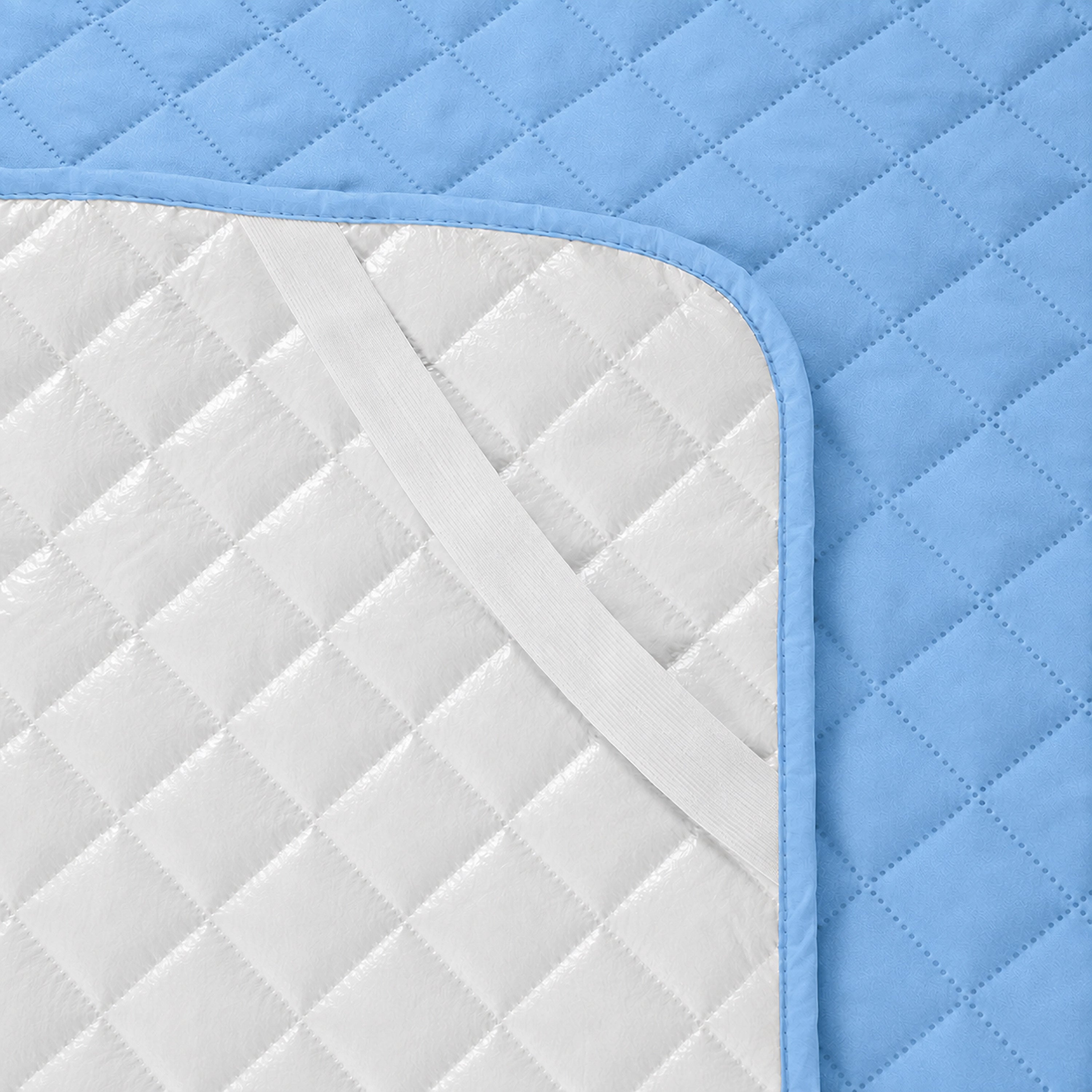 Waterproof Quilted Mattress Protectors With Elastic Strap Sky