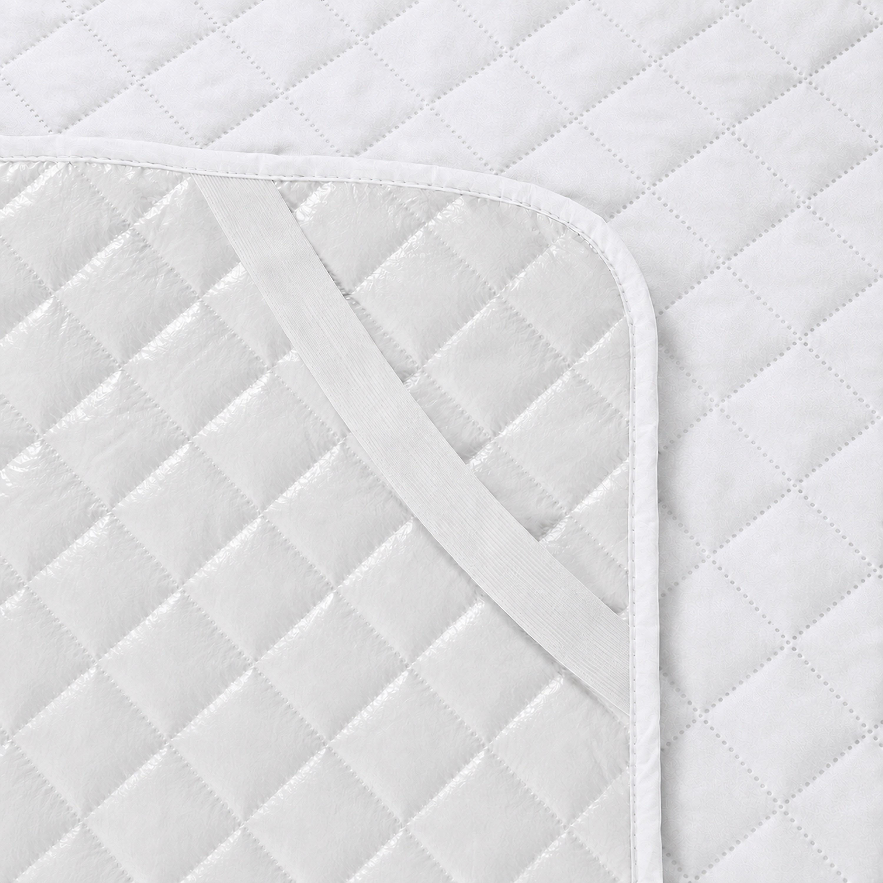 Waterproof Quilted Mattress Protectors With Elastic Strap White