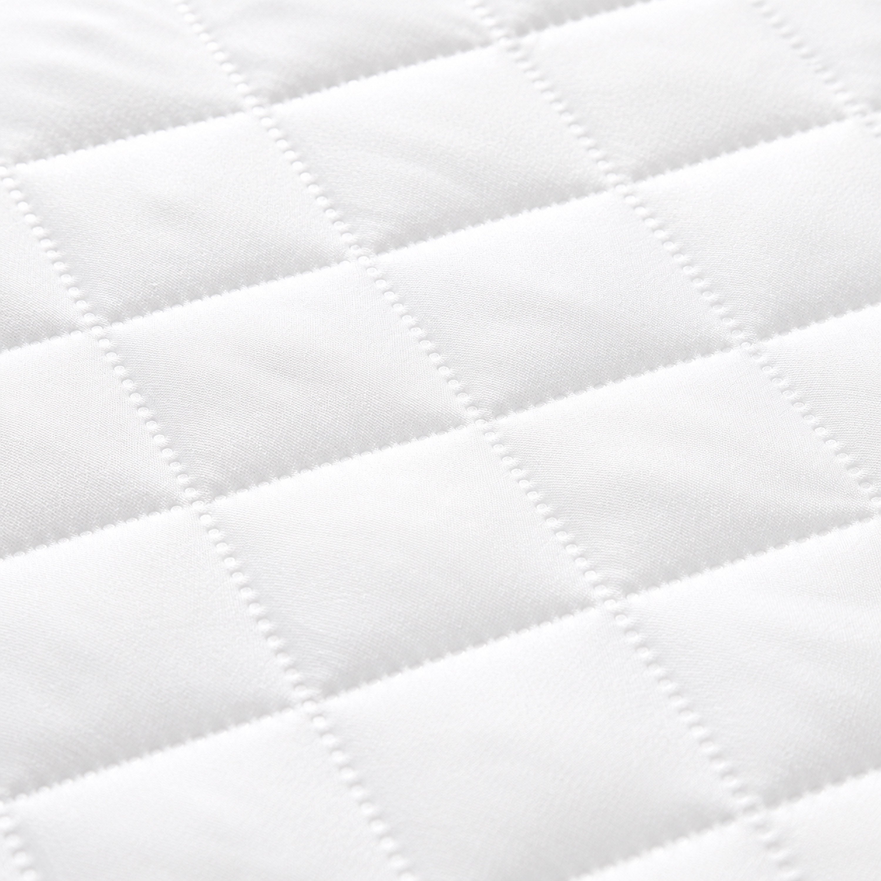 Waterproof Quilted Mattress Protectors With Elastic Strap White