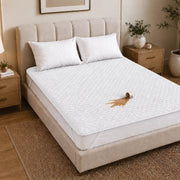 Waterproof Quilted Mattress Protectors With Elastic Strap White