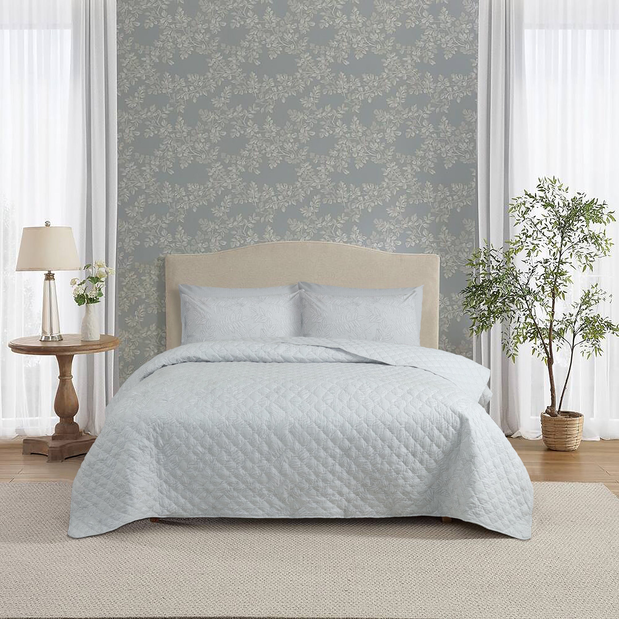 Botanical Quilted Bedspread 6PCS Set
