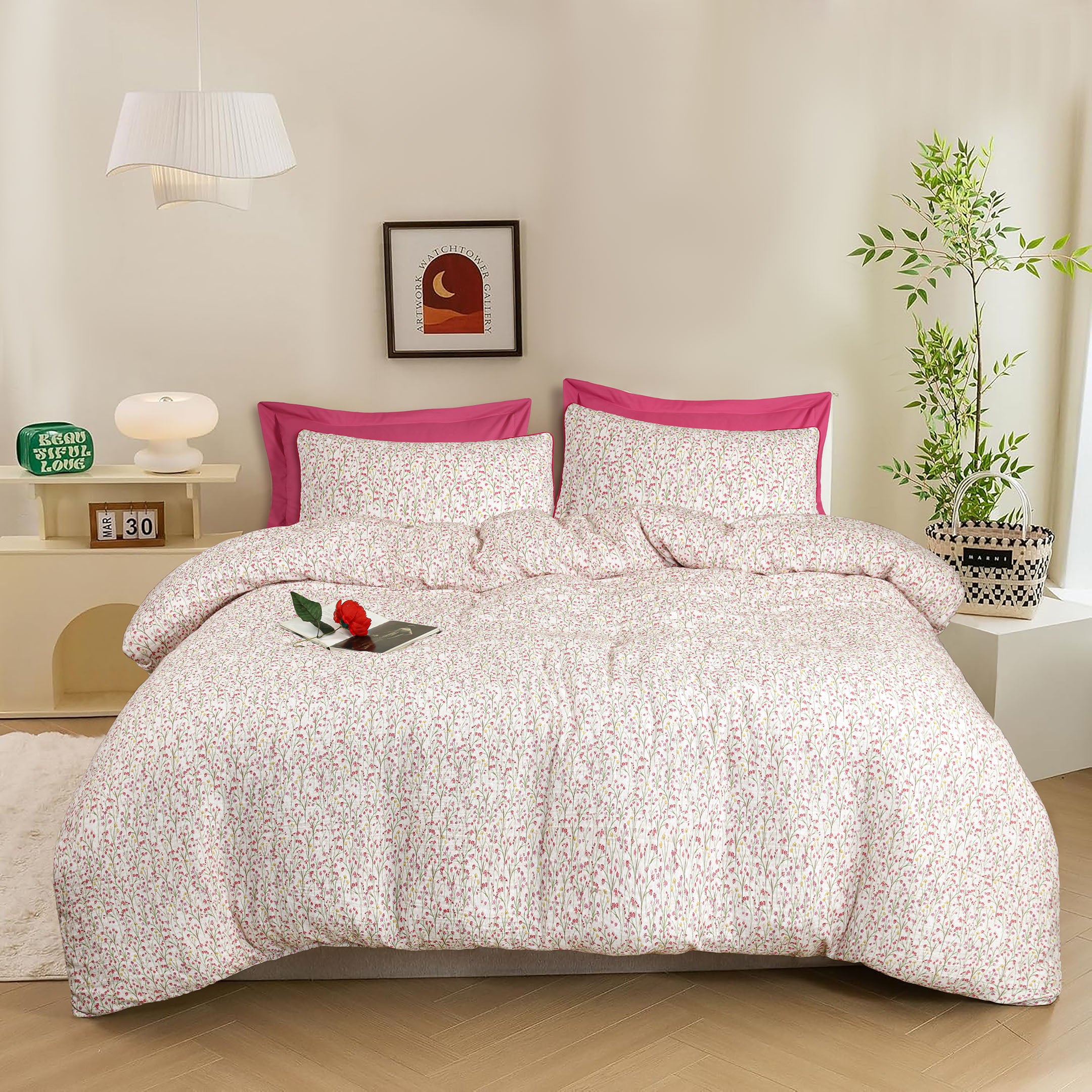 Floral Muslin Duvet Cover