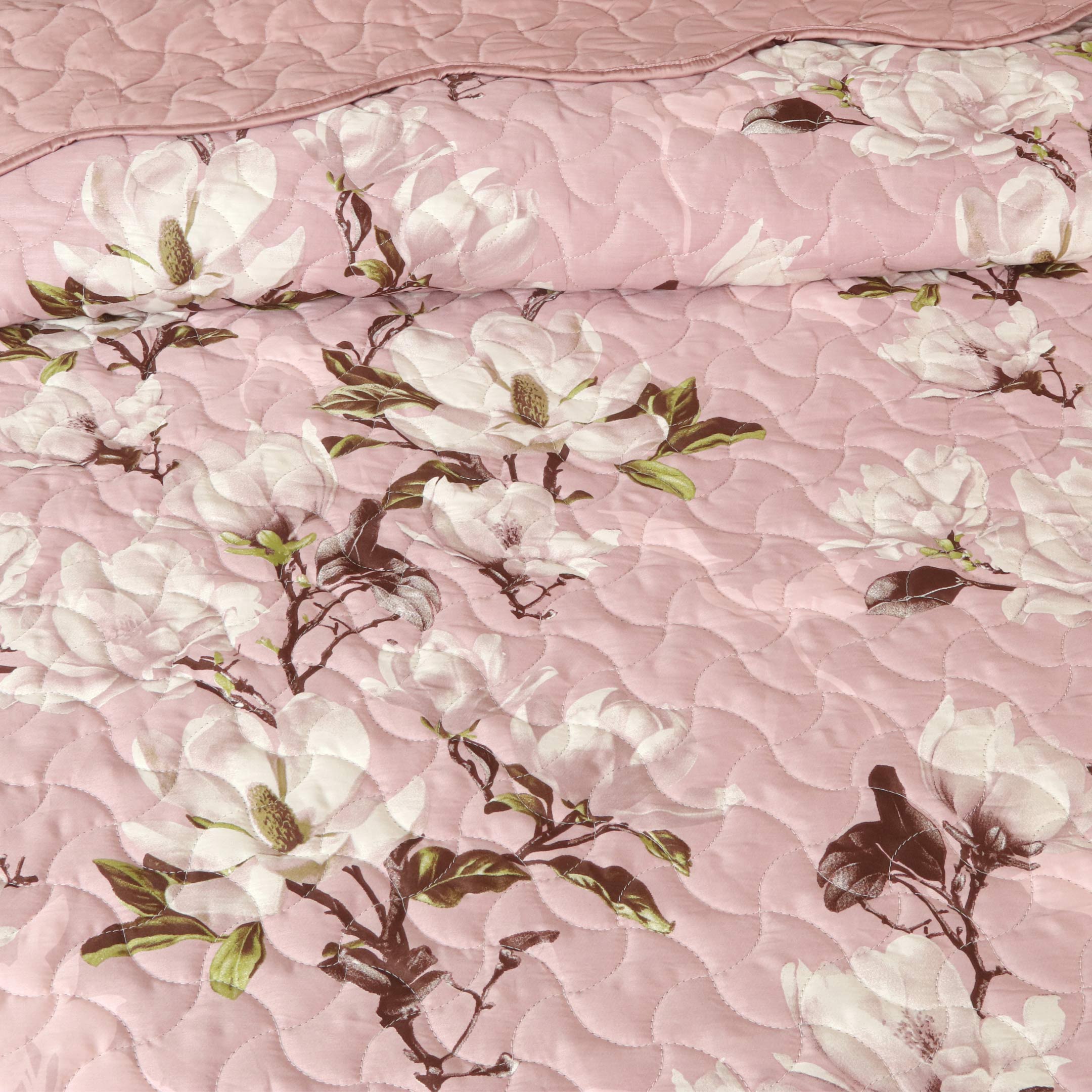 Whispering Petals Quilted Summer Bedspread 3PCS Set