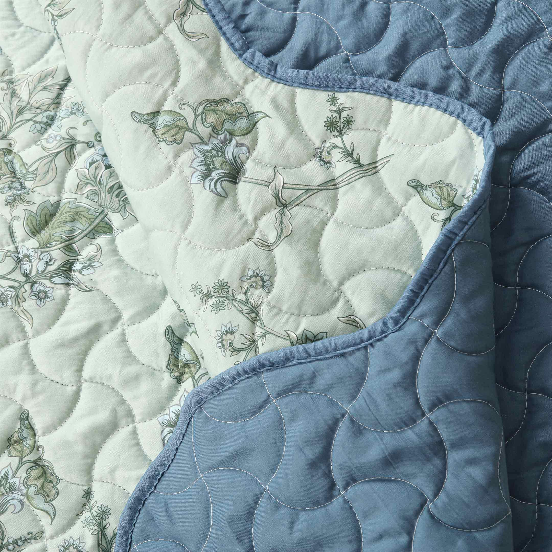 Willow Garden Quilted Summer Bedspread 3PCS Set