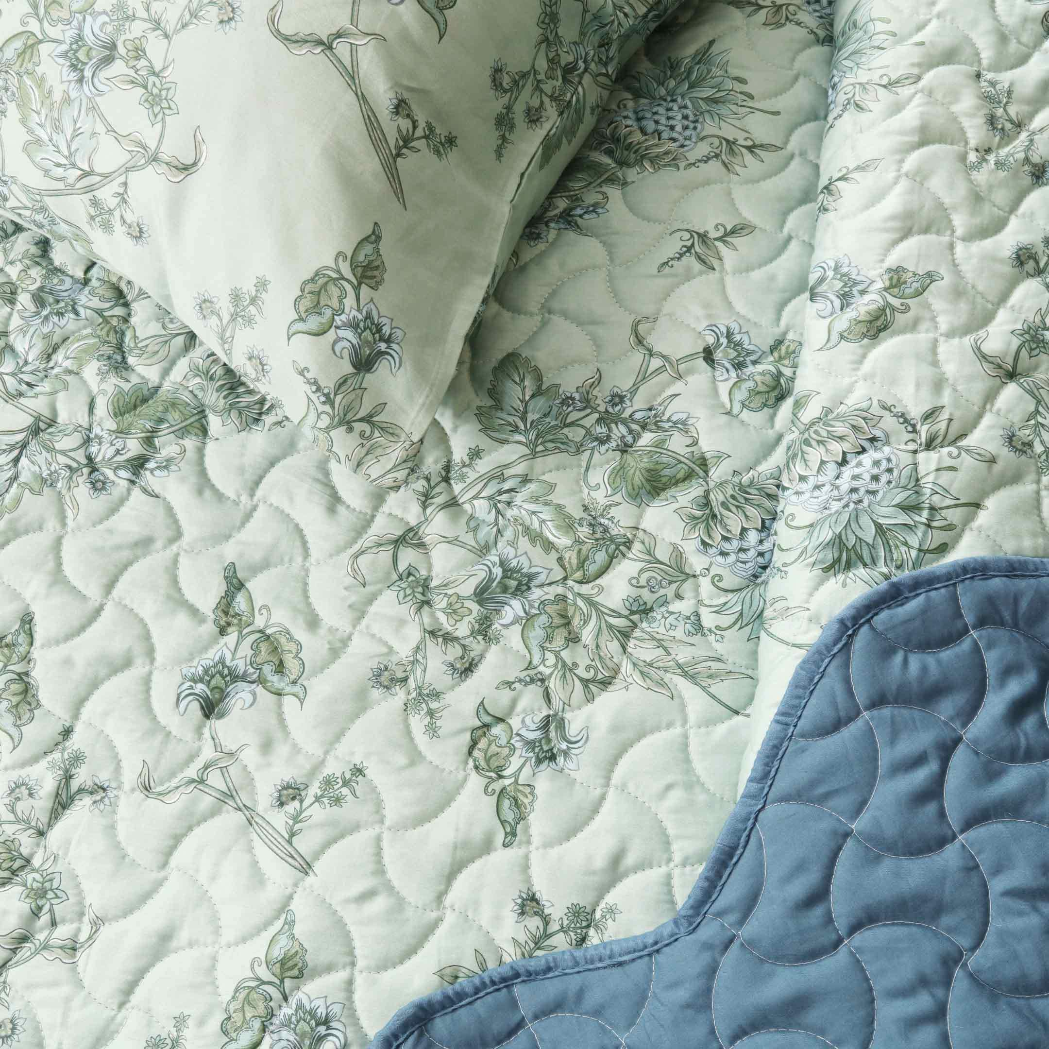 Willow Garden Quilted Summer Bedspread 3PCS Set