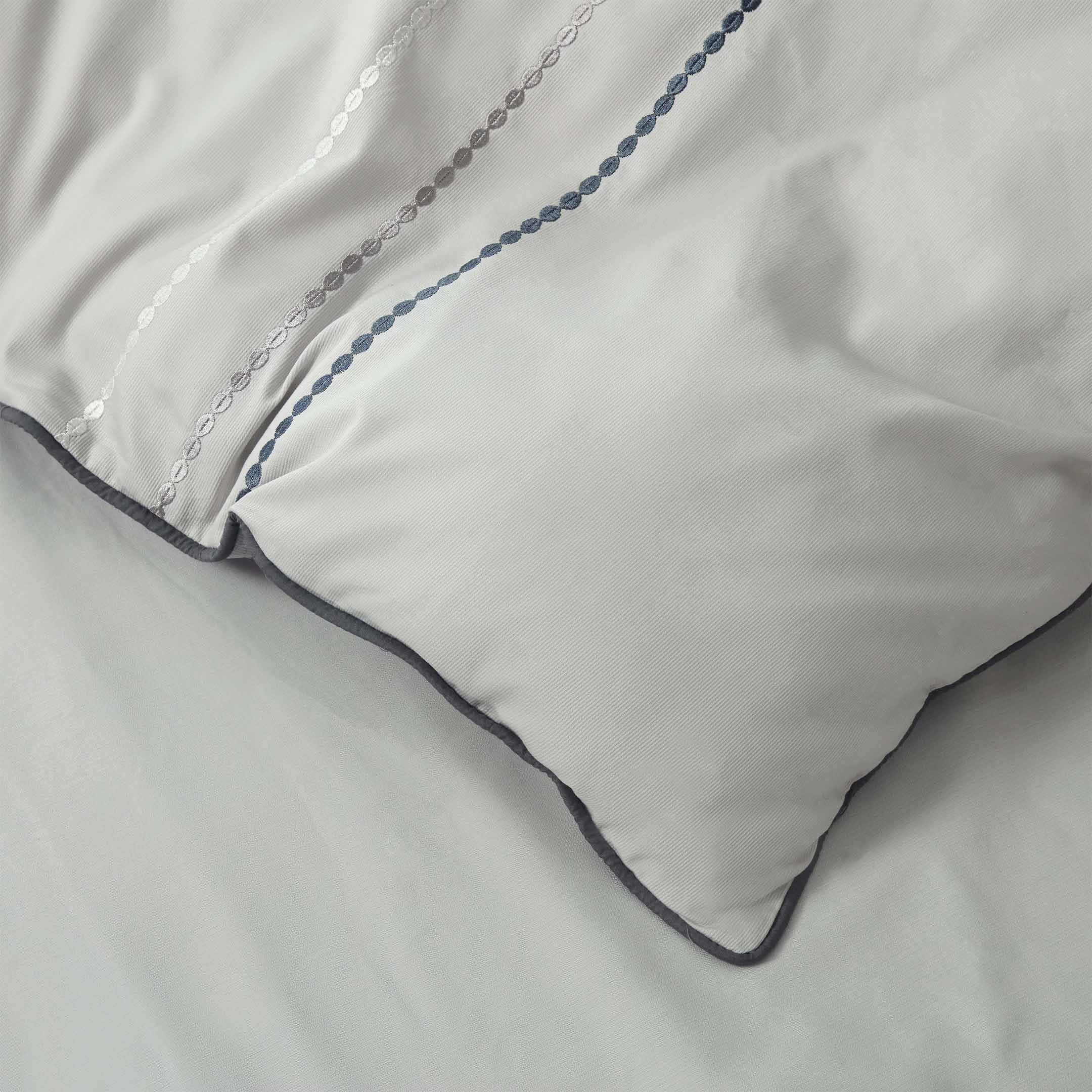 Mist Horizon Embroidered Duvet Cover Set