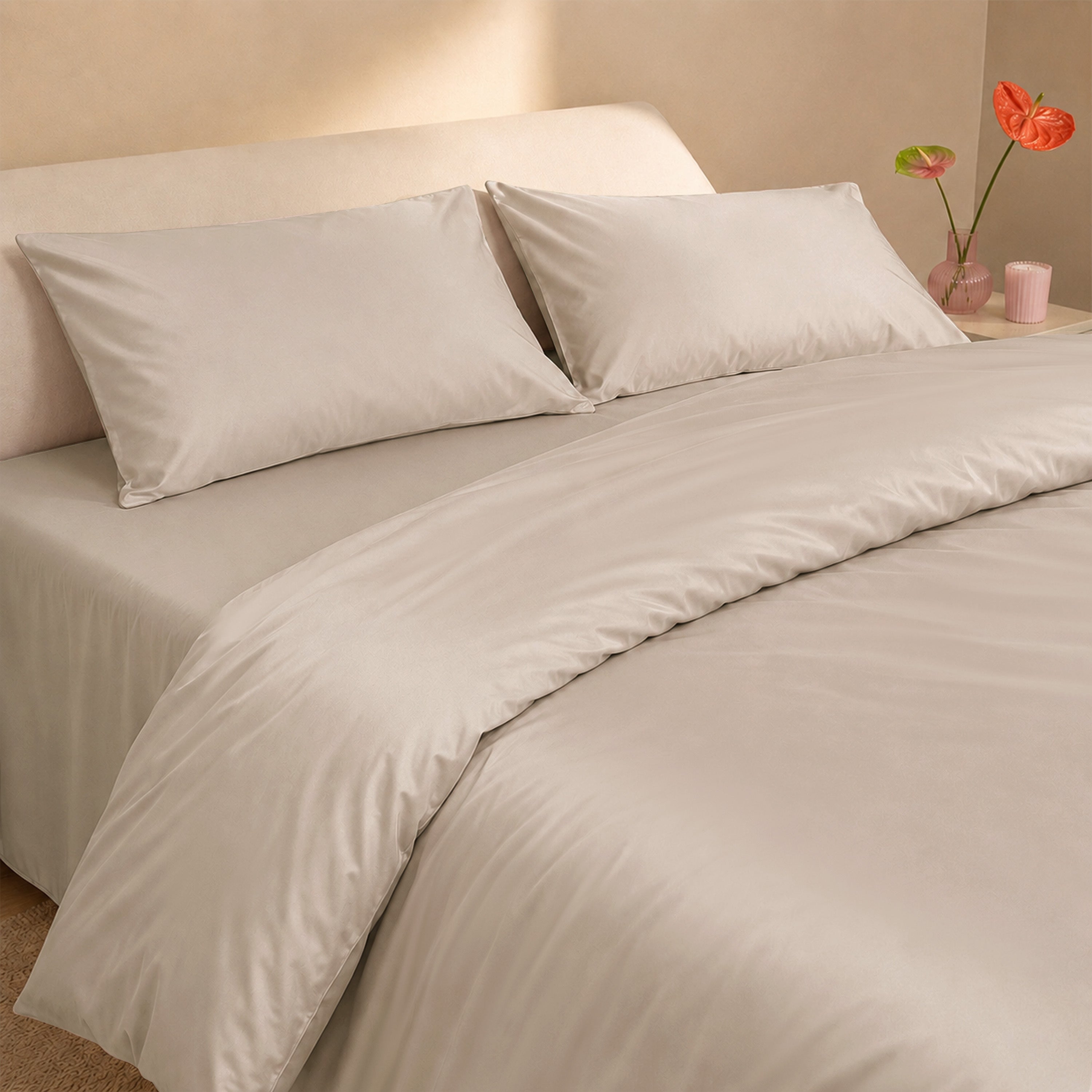 Dusky Pink Summer Duvet Cover