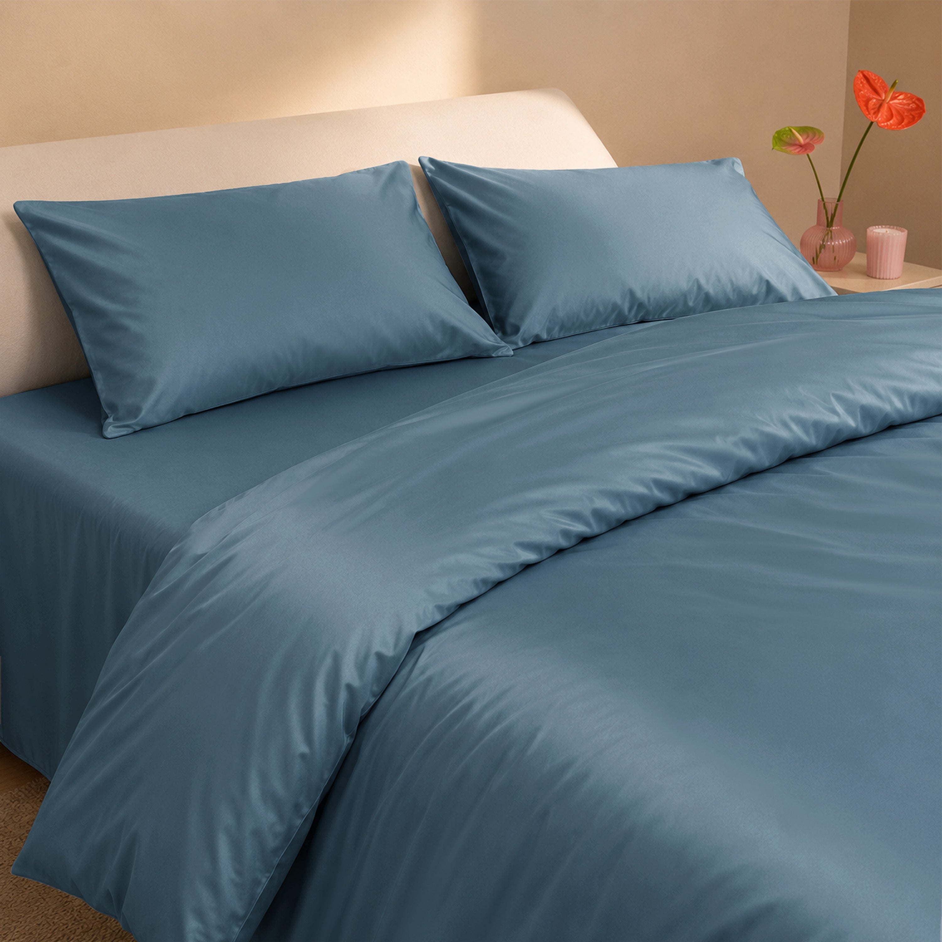 Midnight Blue Summer Duvet Cover