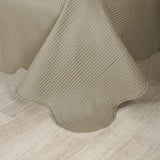 Line Embossed Ultrasonic Quilted Bedspread 6 pcs Set Sand