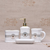 Versace Bathroom Accessories Set – White 4 Pcs