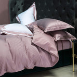 4-Pcs Fancy Macchiato Pink Rose Duvet Set