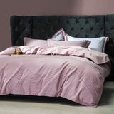 4-Pcs Fancy Macchiato Pink Rose Duvet Set