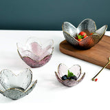 Moderno Lily Shaped Glass Serving Bowl