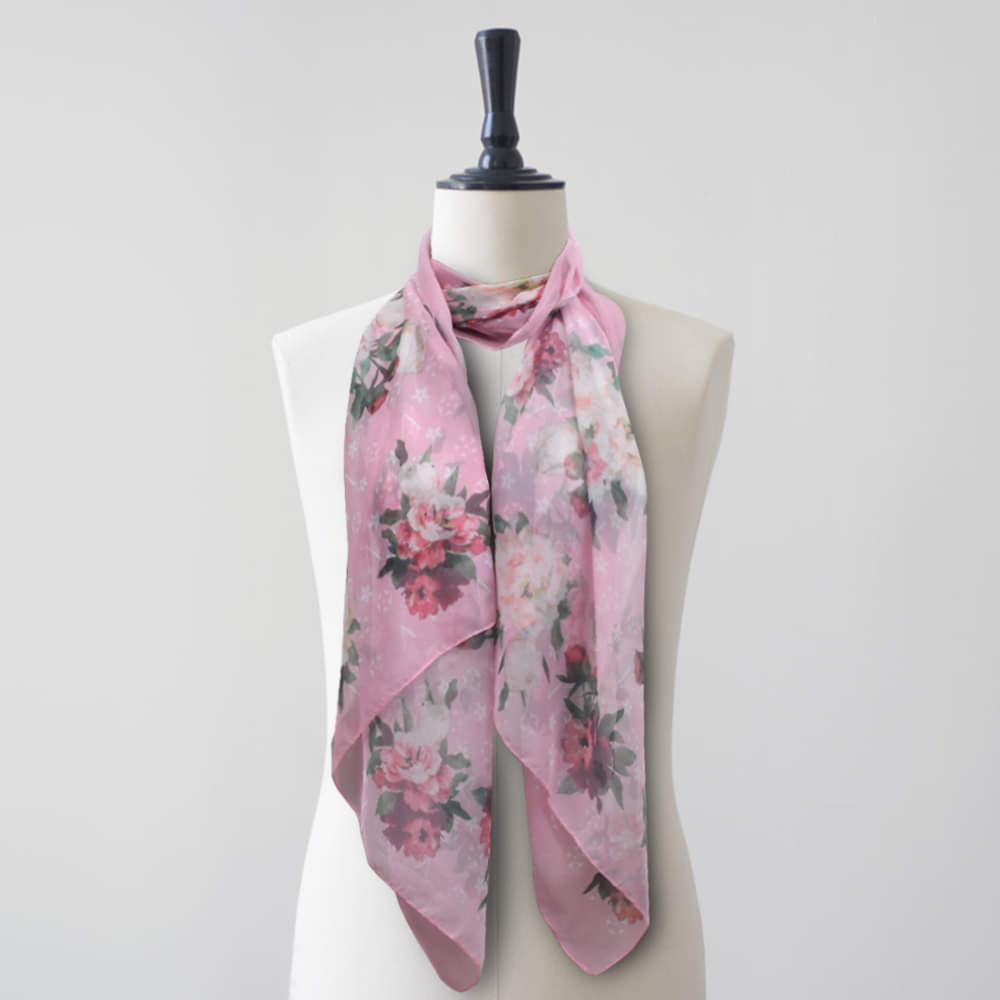 Silk Fancy Check Women Scarves