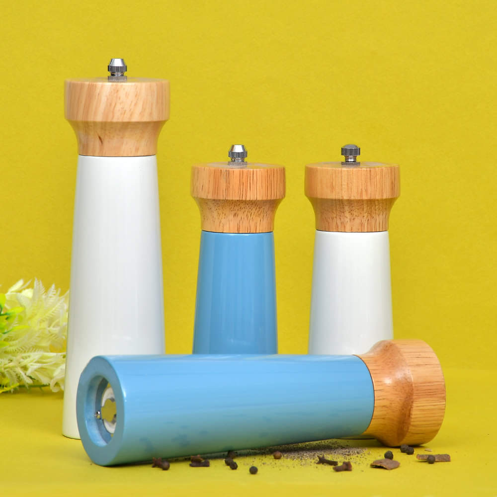 Vintage Style Spice Crusher with Strong Adjustable Ceramic Grinder Siz