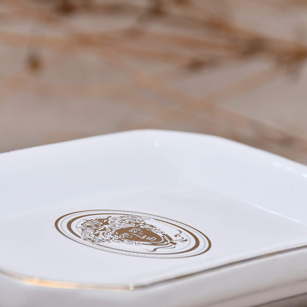 Versace Bathroom Accessories Set – White 4 Pcs