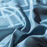4-Pcs Fancy Macchiato Sapphire Blue Duvet Set