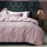 4-Pcs Fancy Macchiato Pink Rose Duvet Set