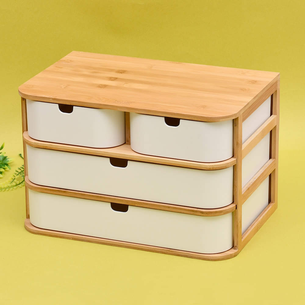 Tessie & Jessie Wooden Storage Box With 4 Drawers
