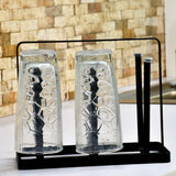 Black Iron Glazed Drink-ware Holder