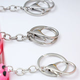 Pink Character Fluffy Ball hanging Keychain (Any Random Color)