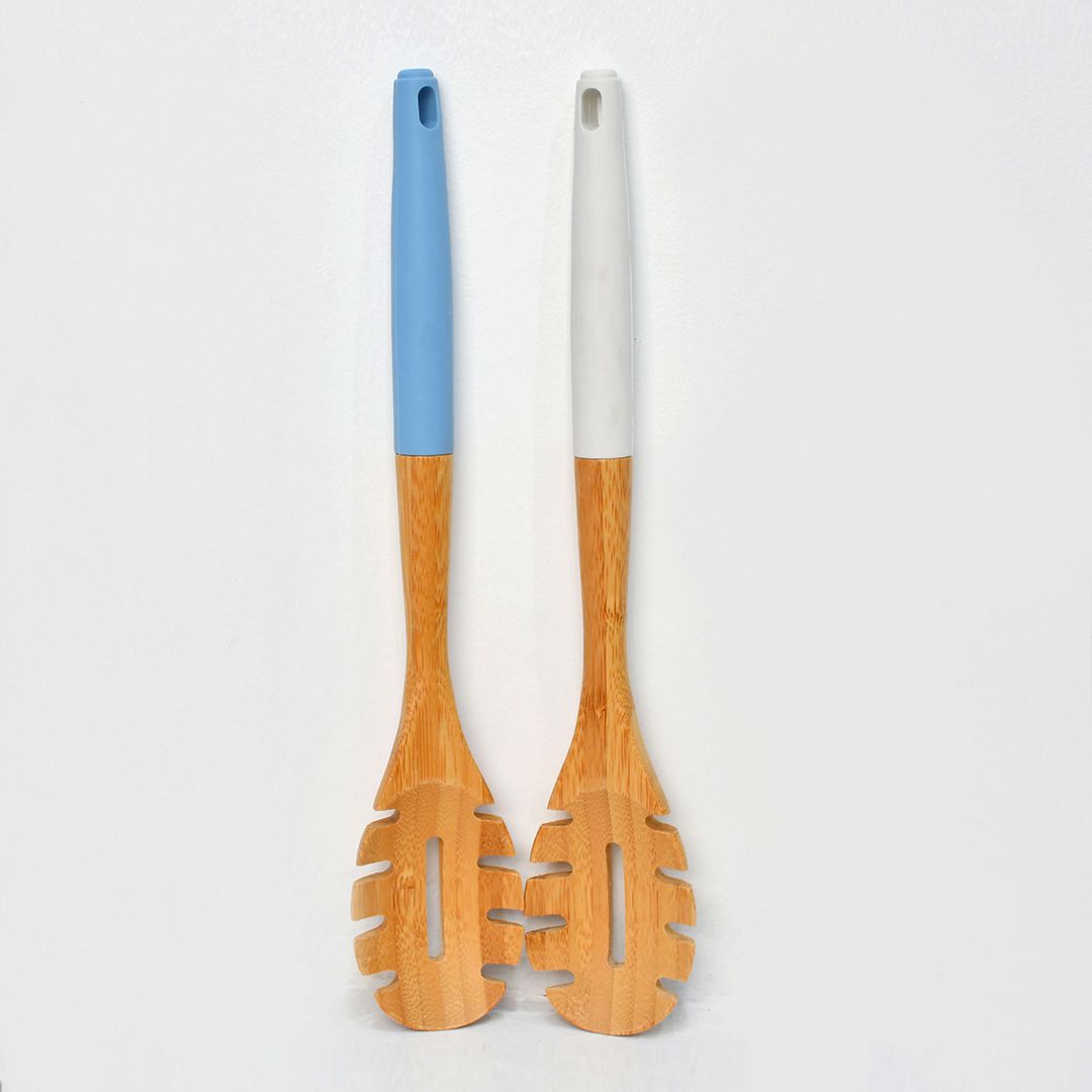 Tessie & Jessie Bamboo Wooden Spaghetti Server Spoon