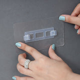 Korean Wall Mount Shine Plastic Toothbrush 2 Section Caddy
