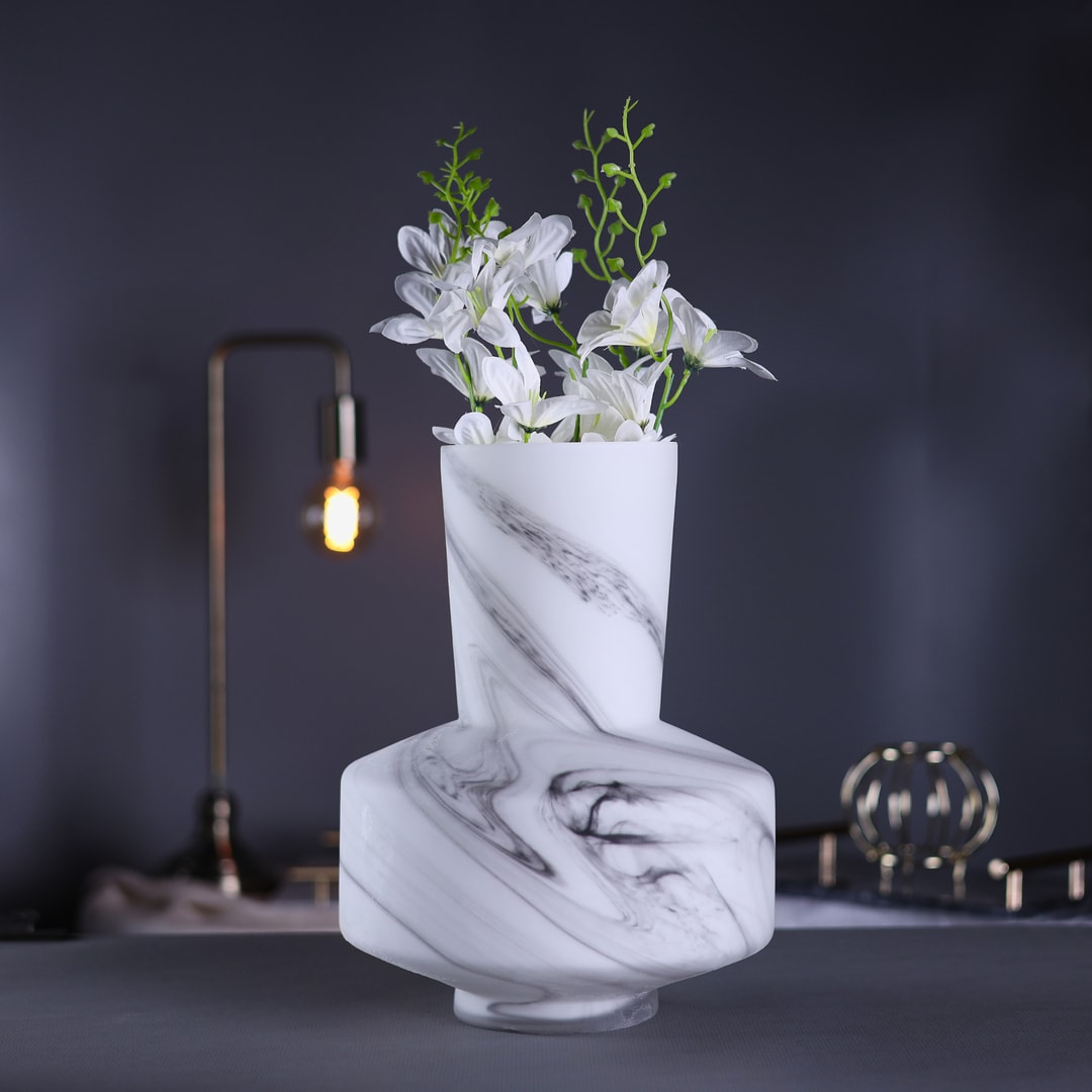 Nordic Style Genuine Marble Base Vase