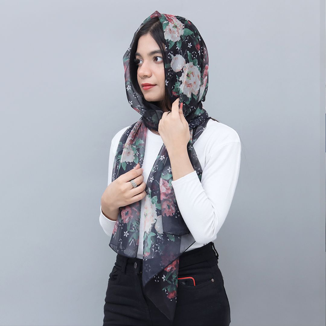 Silk Fancy Check Women Scarves