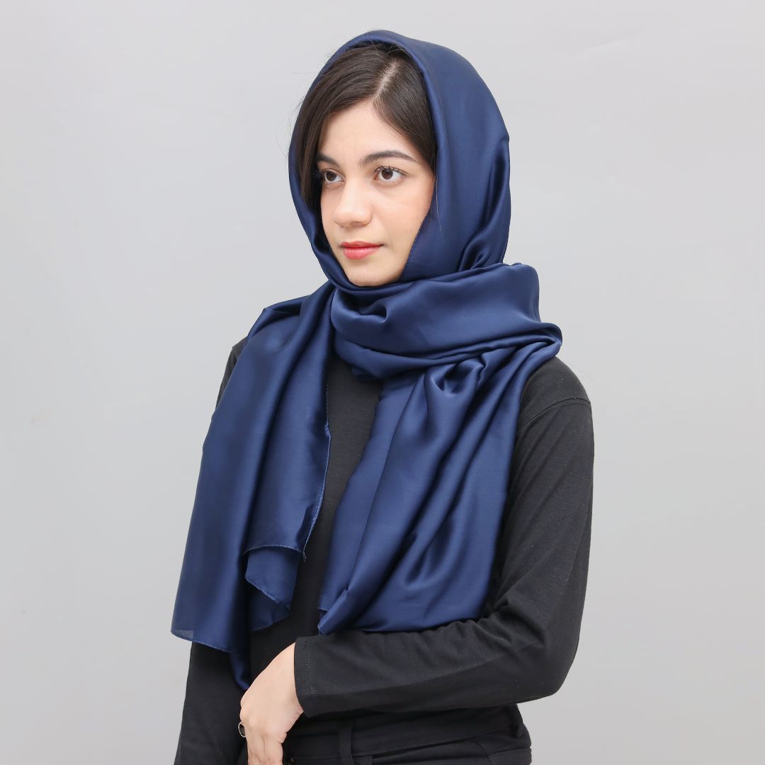 Silk Fabric Plain long Scarves