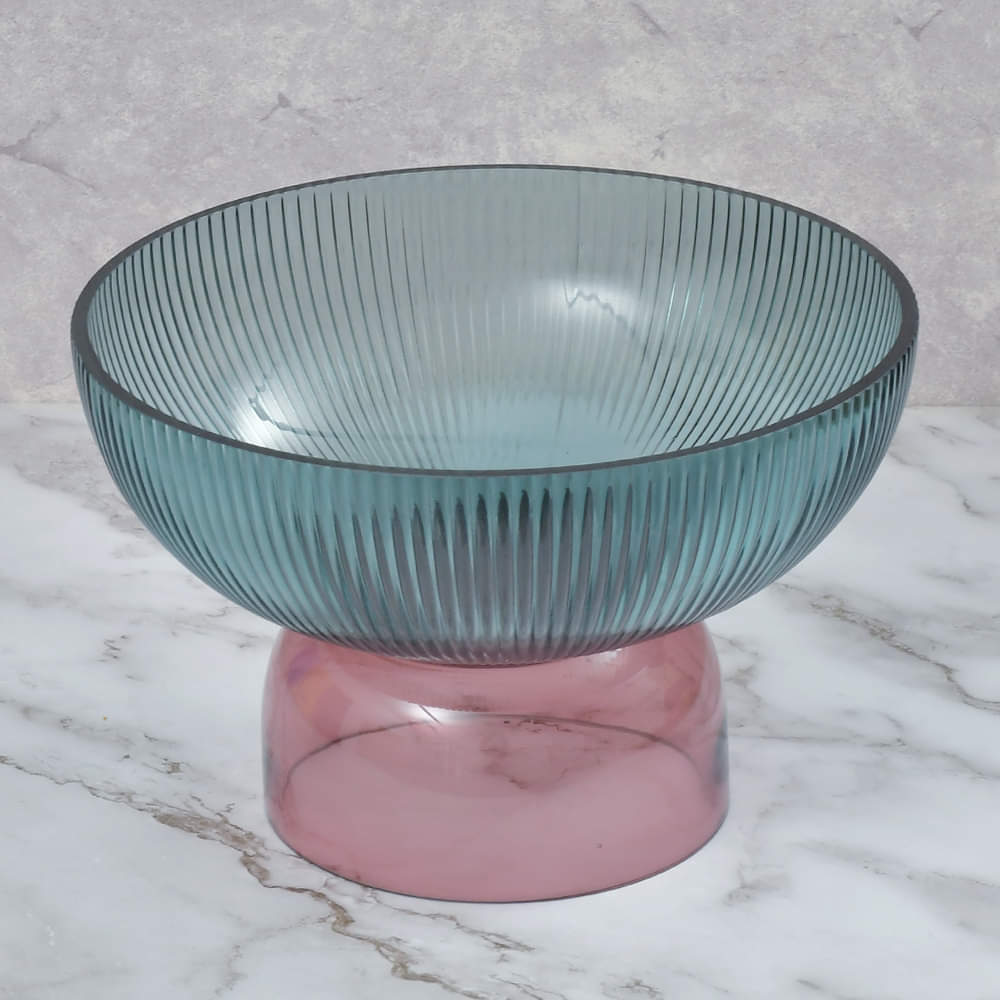 Grandeur Glass Multi Shades Round Serving Bowl