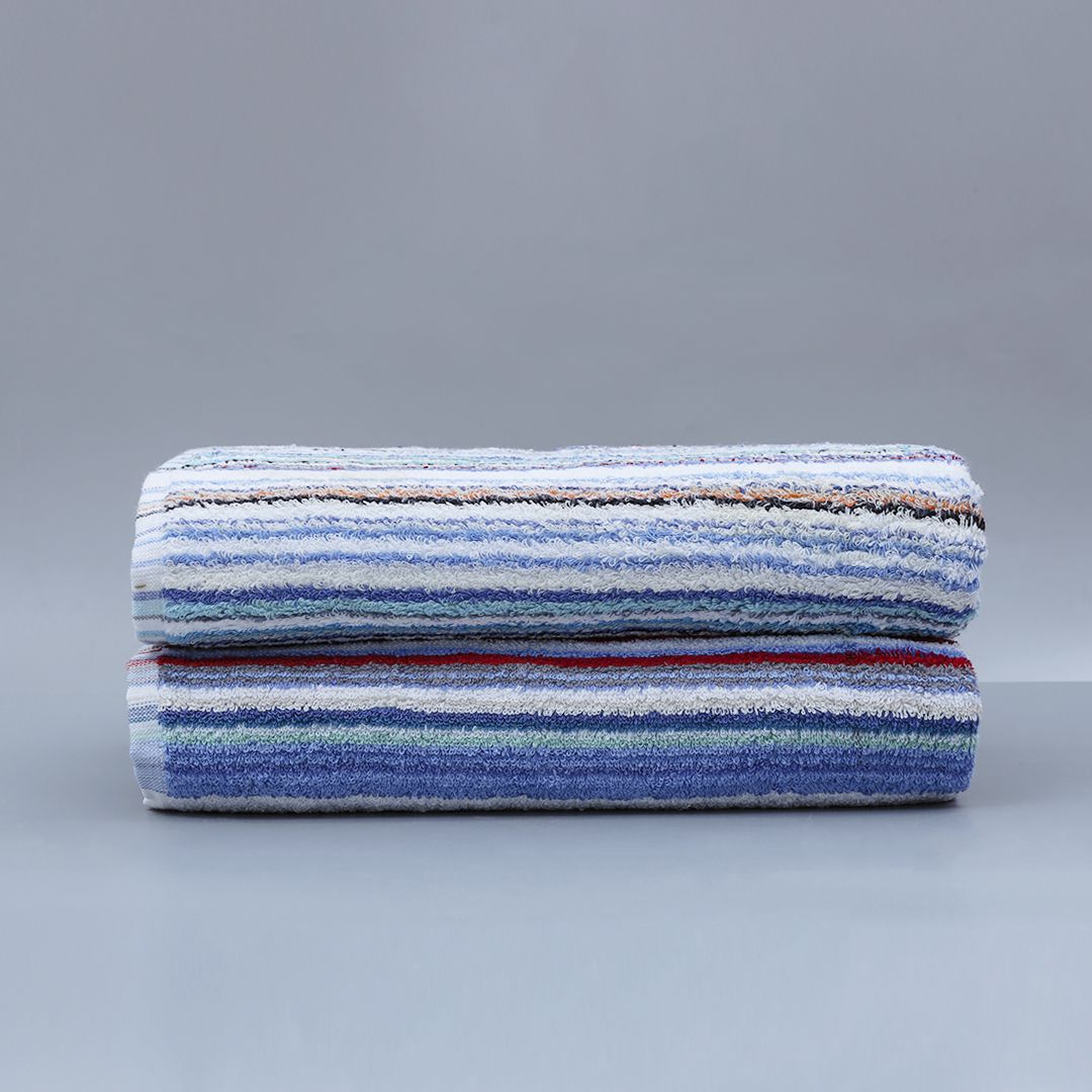 Super Soft Rainbow Stripes Bath Towels