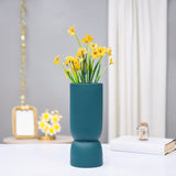 Matte Teal Elegant Design Centerpiece  Ceramic Vase