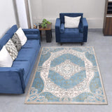 Lava Grey Pattern King Size (7.6 X 5.25 Feet) Thick & Cozy Floor Rug