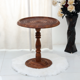 Vintage Wooden Round Side Table