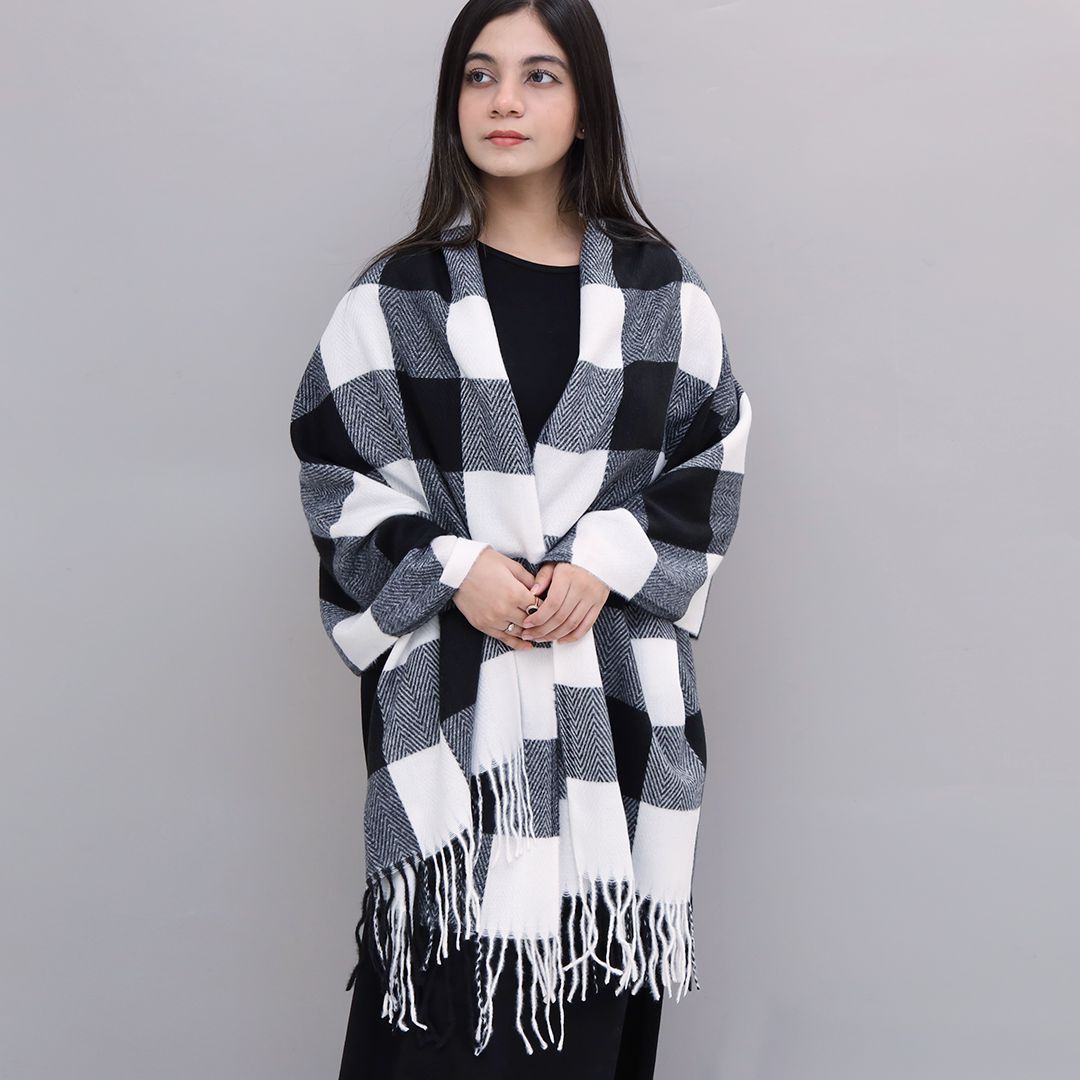 Woolen Small Check Design Scarves