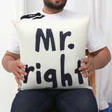 Prime Throw Cushion Cover- Mr. Right