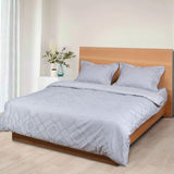 4-Pcs Fancy Macchiato Silver Grey Bedding Set