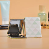 Geometric Design Folding Portable Pocket Mirror